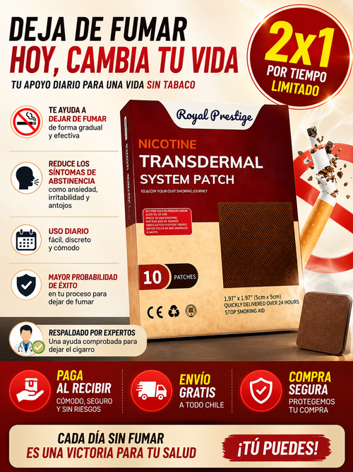 Parche Antitabaco Transdérmico 10 Pcs OFERTA 2X1