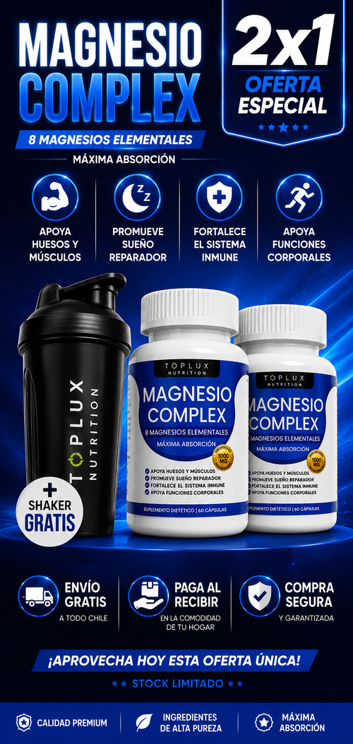 MAGNESIO SUPLEMENTO OFERTA 2X1 + VASO GRATIS