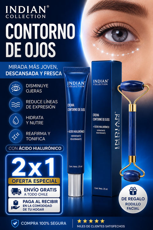 CREMA ANTIOJERAS INDIAN 25ML OFERTA 2X1 + RODILLO FACIAL GRATIS