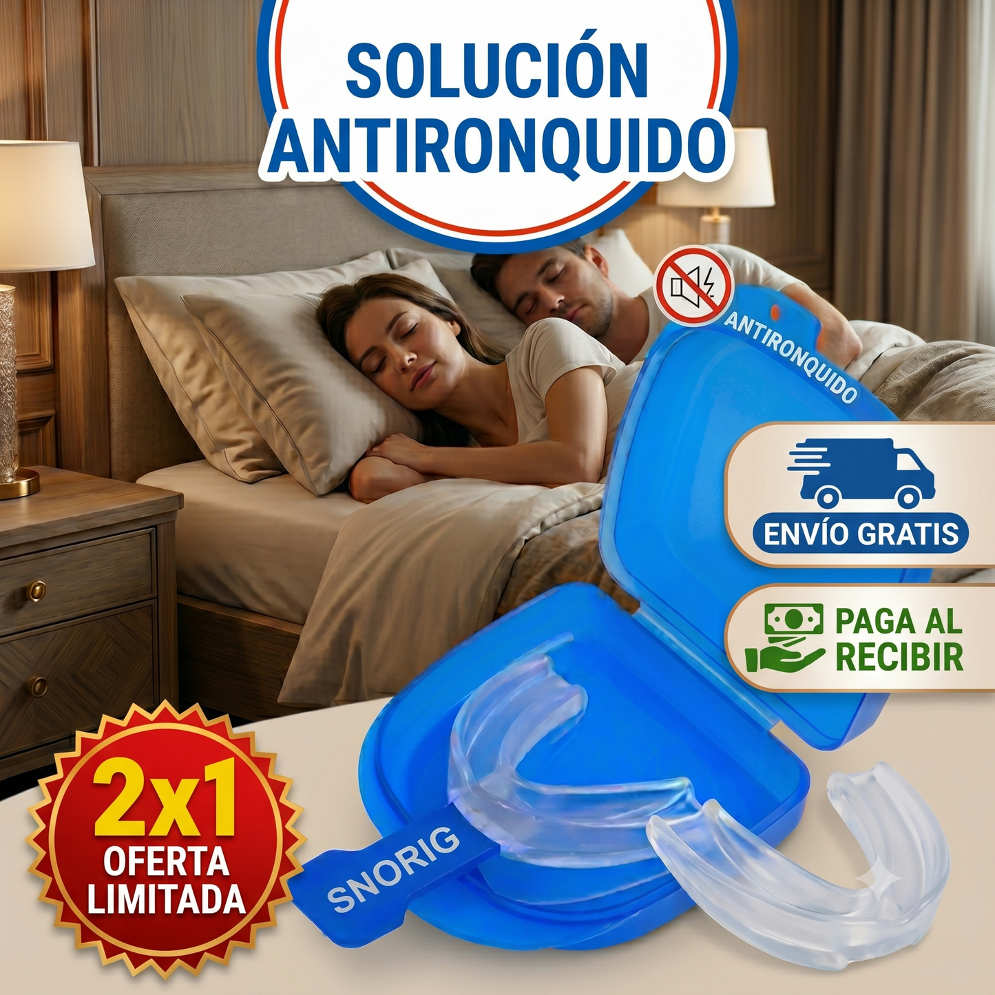Anti Ronquidos Apnea😴 EL SECRETO PARA DORMIR FELIZ. OFERTA 2x1