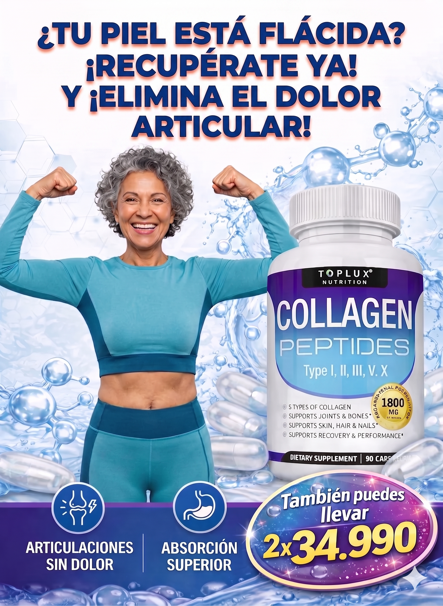 Colágeno Peptides 5 en 1 – Más movimiento, más bienestar. OFERTA