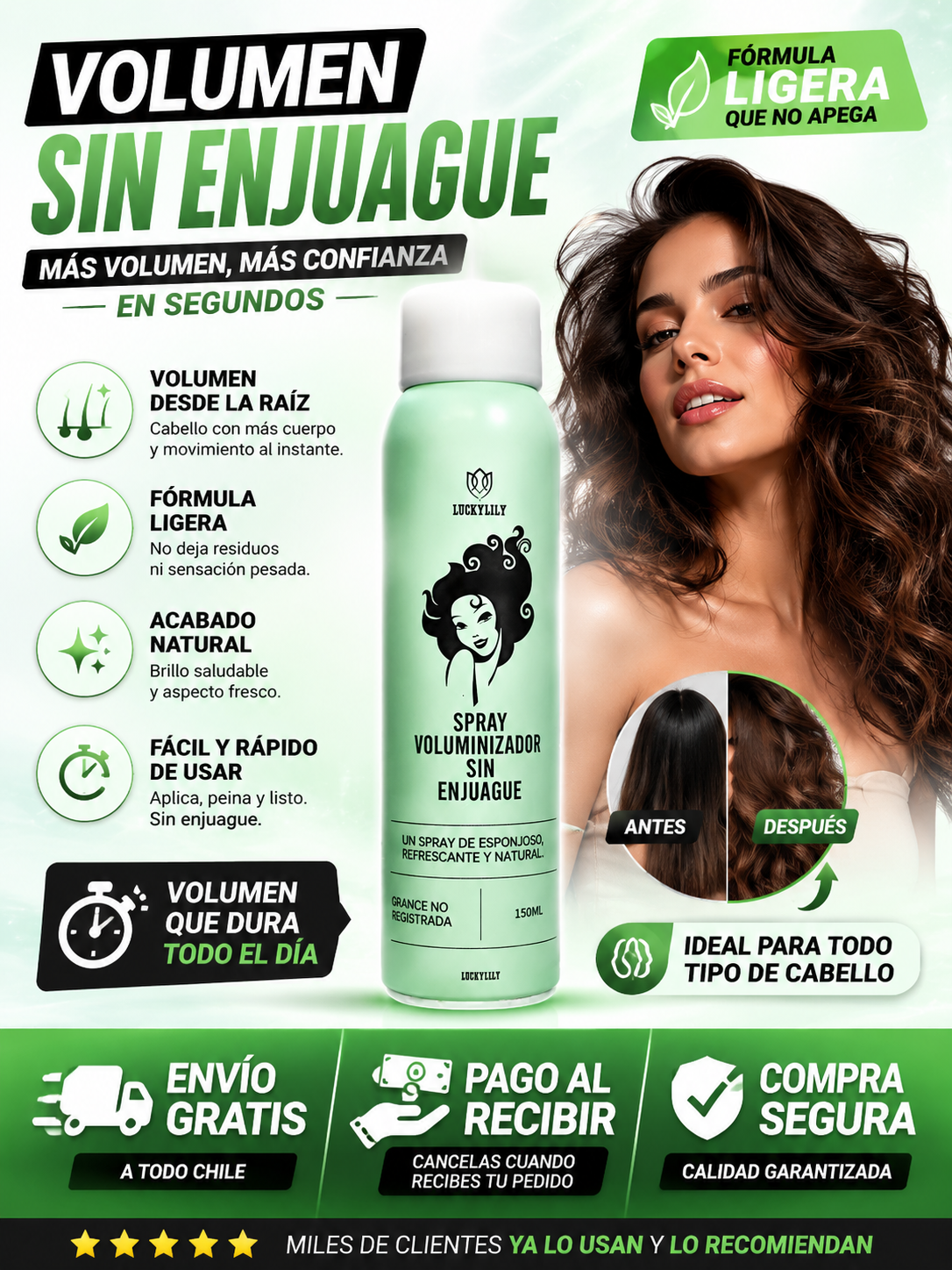 OFERTA 2X1 SPRAY VOLUMINIZADOR SIN ENJUAGUE