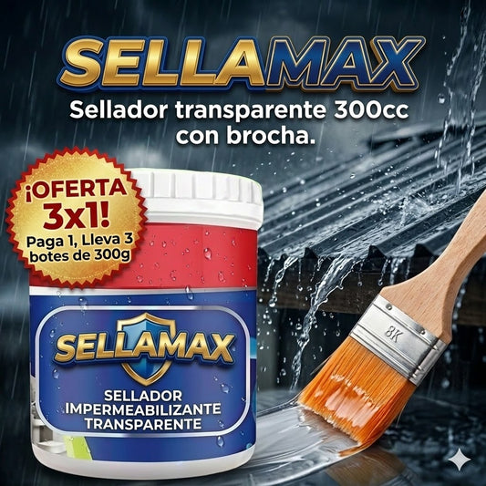 Pack 3x1 Sellador Impermeable Transparente-Elimina Goteras y Humedad