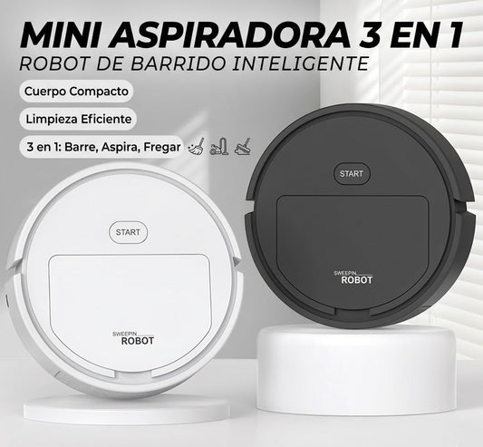 MINI ASPIRADORA 3 EN 1 ROBOT DE BARRIDO INTELIGENTE